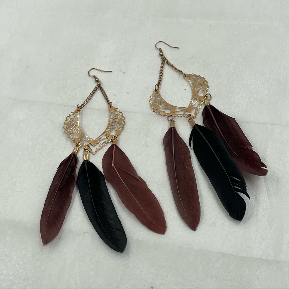 Vintage Feather Earrings